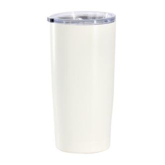 Gibson Home Marina 18oz Stainless Steel Thermal Tumbler with Acrylic Lid in White at Nordstrom