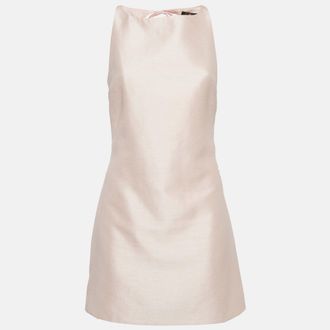 Maje Pink Dupion Backless Mini Dress