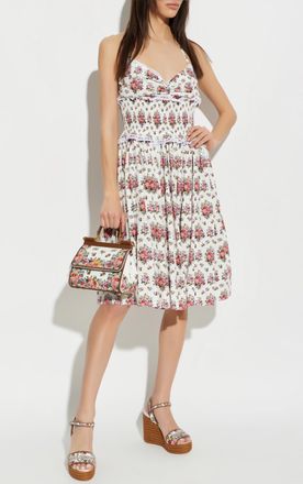 Dolce & Gabbana Floral Motif Dress, Womens, White
