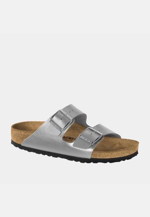 Birkenstock Womens Arizona Bf Silver 1012283 Narrow Fit - Size UK 8