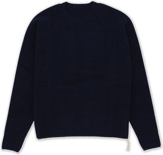 Fortela Harvard Wool Crewneck Sweater with Raglan Sleeve in Navy Blue at Nordstrom, Size Medium Eu
