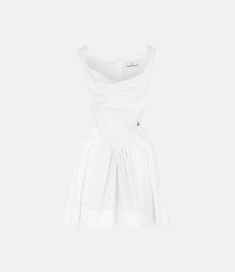 Vivienne Westwood Mini Sunday Dress Compact Poplin White 38 Women
