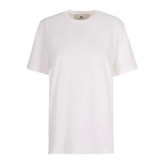 Elisabetta Franchi T-Shirts, female, White, Size: XL T-shirt girocollo