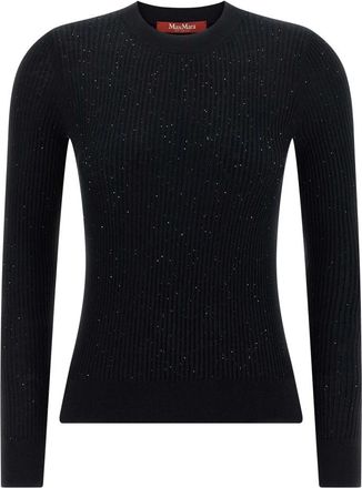 Max Mara Marabu Sweater - Dames - Ronde hals truien - Zwart - XL - Wol - Truien & Vesten
