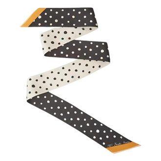 Fendi (WMNS) Fendi SS26 Wrappy Falena Dots Silk Scarf Black White FXT011AWEYF0ZE7