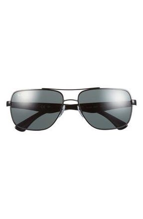 Ray-Ban 60mm Aviator Sunglasses in Black at Nordstrom Rack