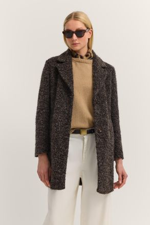 Bugatti Kurzmantel BUGATTI Comfort Fit, Damen, Gr. 34, 90, braun, 34% Wolle, 22% Baumwolle, 22% Polyacryl, 20% Polyester, 2% Elasthan, unifarben, comfort fit,