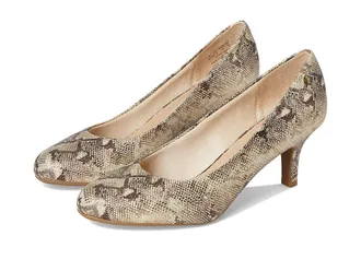 Life Stride Parigi High Womens Heels Taupe Foiled Snake : 6.5 M (B), Faux Leather/Textile