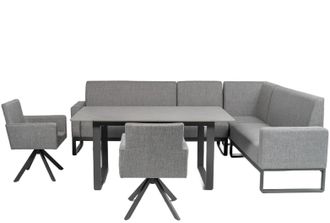 LLR Collection Premium Outdoor Dining-Loungeset Carina Grau