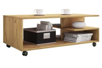 ebuy24 Ebuy24 - Mesa De Centro De Madera Vcm Mesa De Sal&oacute;n Sofatic Mesa De Centro Rodante Stango Xl (roble De Miel)
