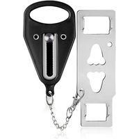 OEM Cerradura Port&aacute;til De Doble Orificio, Antirrobo, Pestillo De Seguridad Met&aacute;lico Para Taquilla, Hogar, Dormitorio, Hotel, 1 Unidad (negro) - Crezuo