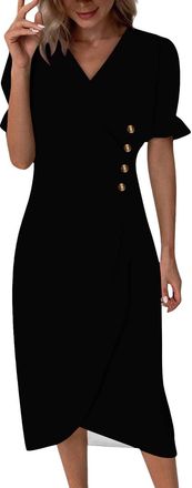 Generic Summer Dresses for Women UK Sexy Mini Dress Summer Boho for Plus Size Grey White Bridal Dress Long African Dresses Christmas Swing Hippie Costume Ladi