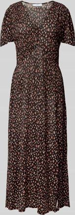 Mango Midikleid mit V-Ausschnitt Modell POMI in Black, Größe L