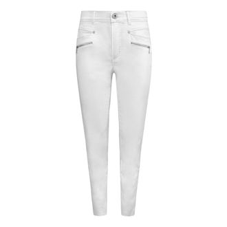 2-Biz Pantaloni Bianchi Rany con Tasche con Zip - - Trousers - Donna - Bianco - S