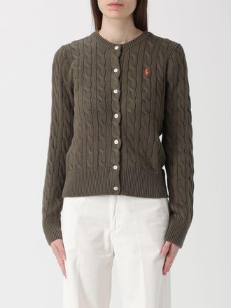 Polo Ralph Lauren Cardigan a girocollo in cotone intrecciato con logo Pony Polo Ralph Lauren