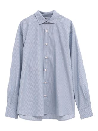 BASERANGE Claude striped button shirt - Blue