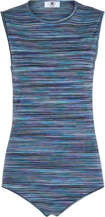 M Missoni Striped Sleeveless Bodysuit