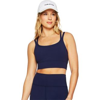 Fabletics Principal Longline Medium Impact Sports Bra in Deep Navy at Nordstrom, Size Xx-Large