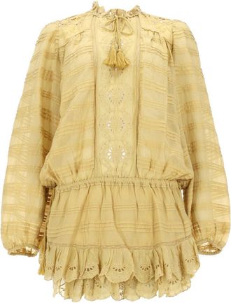 Isabel Marant Preya Eyelet Lace Cotton Mini Dress