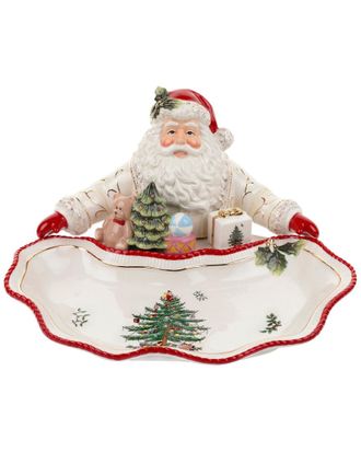 Spode Christmas Tree Gold Figural Collection Santa Dish