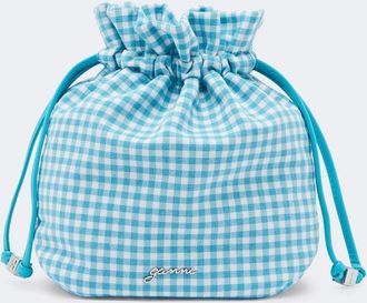 Ganni Bou checked pouch
