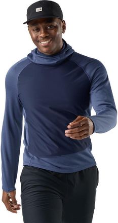 Smartwool Mens Active Fleece Wind Hoodie Blue XXL
