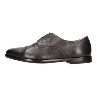 Doucal's Leren Veterschoenen - Heren - Veterschoenen - Grijs - 40 EU - Leer - Schoenen