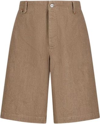 Jacquemus Le Short De-N&icirc;mes Pastro - Heren - Korte Broeken - Beige - W30 - Katoen - Korte Broeken
