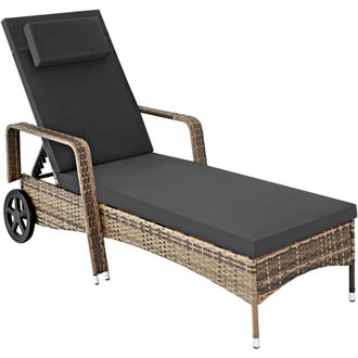 TecTake Sun Lounger Caspian | Size: 1 Seater