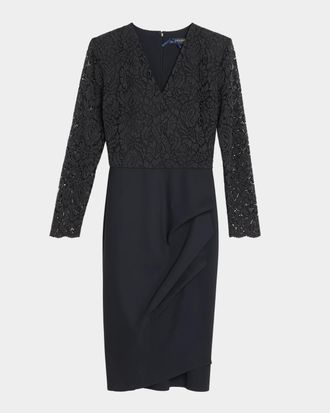 La Petite Robe Di Chiara Boni Bodycon Ruffle Lace Knee-Length Dress