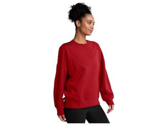 Beyond Yoga Solstice Oversized Sweatshirt Womens Sweatshirt Holly Red : LG, Cotton/Polyester