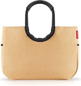 Reisenthel Einkaufskorb REISENTHEL loopshopper L Frame, Damen, beige (beige, schwarz), Polyester, Einkaufsk&ouml;rbe Einkaufskorb