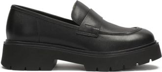Kazar Leren schoenen op een dikke zool - Dames - Loafers - Zwart - 36 EU - Leer - Schoenen