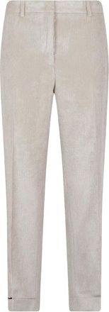 Incotex Rechte broek - Dames - Straight fit broeken - Beige - XS - Katoen - Broeken