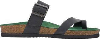 Mephisto Zwarte Leren Douglas Schoenen - Heren - Sandalen - Zwart - 46 EU - Leer - Schoenen