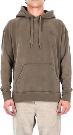 Isabel Marant Hoodies & sweatvesten, Heren, Groen, M, Katoen, Matte Sweatshirt