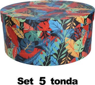 Vacchetti Vacchetti - Caja Cart&oacute;n 1-5 Plumas Multicolor Redonda Cm&oslash;40,5h17,8