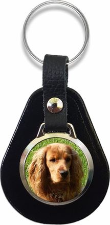 Generic Personalised Photo Cocker Spaniel Keyring Dog Key Fob Birthday Gift