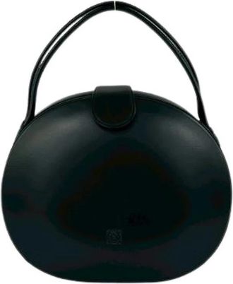 Loewe Pre-owned Anagram Lederen Handtas - Dames - Vintage Handtas - Zwart - ONE Size - Leer - Vintage