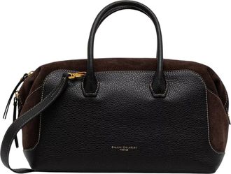 Gianni Chiarini Black Gemma Pebbled Calf Leather Shoulder Bag