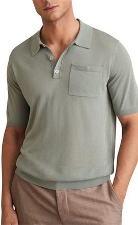 Reiss Nelson Pocket Polo Sweater in Sage at Nordstrom Rack, Size Xx-Large