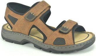 Rieker Sport Sandaal met Klittenbandsluiting - Heren - Sandalen - Bruin - 40 EU - Schoenen