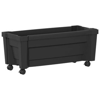 vidaXL Maceta Calypso Con Ruedas Gris Antracita 79 X 35 X 33 Cm Pp Vidaxl