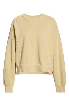 Free People FP Movement Intercept Cotton Blend Sweatshirt in Sunlit Yellow at Nordstrom, Size X-Small