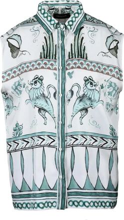 Fabiana Filippi Silk Shirt - White/Green