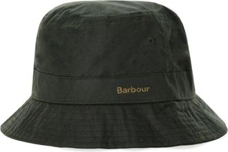 Barbour Belsay Wax Bucket Hat - Dames - Hoeden - Groen - S - Katoen - Accessoires