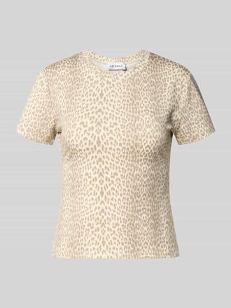 Oh April Slim Fit T-Shirt mit Rundhalsausschnitt Modell Joy in Hellbraun Melange, Gr&ouml;&szlig;e XS