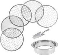 OEM Juego De Tamices De Jard&iacute;n, Tamiz De Tierra De Acero Inoxidable, 5 Tama&ntilde;os De Malla Diferentes (12 Mm/9 Mm/6 Mm/3 Mm/1 Mm), Se Puede Utilizar Para Tam