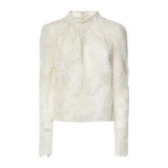Self Portrait Blusa a collo alto - - Blouses & Shirts - Donna - Bianco - M