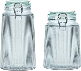 10 Strawberry Street Set Of 2 Cortlandt Graduated Glass Canisters